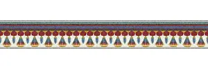 Mosaic Border Tiles Imprime: Horizontal border mosaic tiles, vector pattern