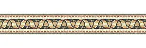 Colorful Mosaic Art Imprime: Horizontal border mosaic tiles, vector pattern