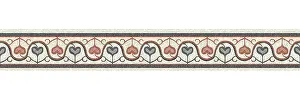 Mosaic Border Tiles Imprime: Horizontal border mosaic tiles, vector pattern