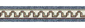 Mosaic Border Tiles Imprime: Horizontal border mosaic tiles, vector pattern