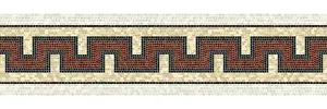 Colorful Interior Decoration Imprime: Horizontal border mosaic tiles, vector pattern