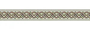 Horizontal Tile Design Imprime: Horizontal border mosaic tiles, vector pattern
