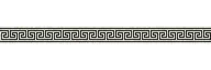 Mosaic Border Tiles Imprime: Horizontal border mosaic tiles, vector pattern
