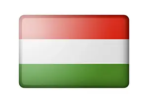 European Symbol Imprime: The Hungarian flag. Rectangular matte icon