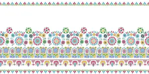 Hungarian Embroidery Pattern Imprime: Hungarian vector embroidery pattern for borders