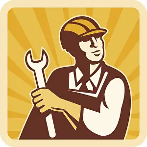 Construction Worker Imprime: Illustration of a Construction worker