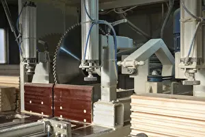 Sawmill Machinery Imprime: Image of machine for cutting the profiled bars