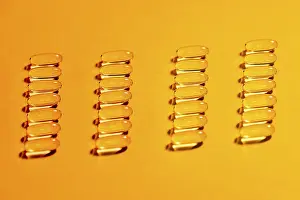 Vitamin Supplements Imprime: The image showcases multiple rows of clear