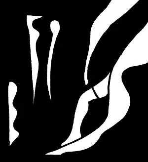 Black And White Drawing Imprime: Ink Pattern Eleven, abstract pattern