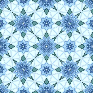 Symbolic Geometric Image Imprime: Islamic geometric seamless vector pattern