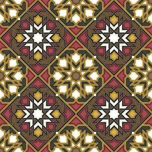 Arabic Architecture Design Imprime: Islamic geometric seamless vector pattern