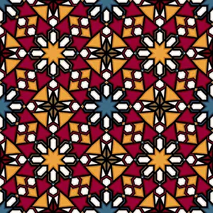 Arabic Architecture Design Imprime: Islamic geometric seamless vector pattern