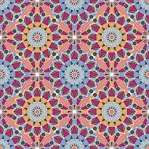 Arabic Architecture Design Imprime: Islamic geometric seamless vector pattern
