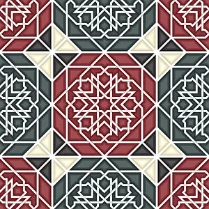 Arabic Architecture Design Imprime: Islamic geometric seamless vector pattern