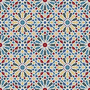 Traditional Islamic Art Imprime: Islamic geometric seamless vector pattern