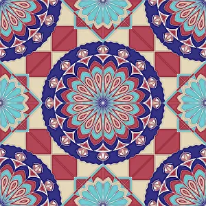 Seamless Vector Art Imprime: Islamic geometric seamless vector pattern