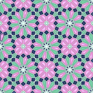 Deserted Building Architecture Imprime: Islamic geometric seamless vector pattern