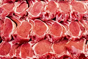 Raw Lamb Meat Imprime: Lamb cutlets