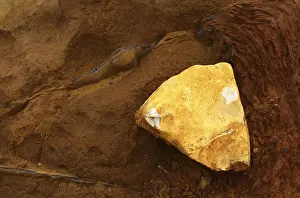 Central Europe Natural Preserves Imprime: Lines and structures, reddish rock of limonite