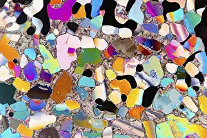 Colorful Crystal Structure Imprime: Liquid crystals under a microscope