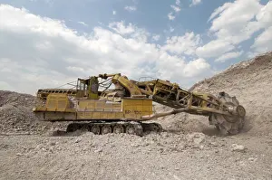 No People Construction Site Imprime: Loading a large lorry building material