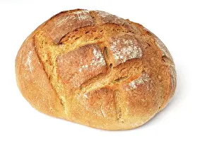 German Bread Imprime: Loaf of bread, white background