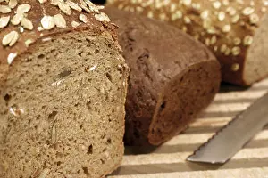 Bread Nutrition Imprime: Detail of three loaves of bread