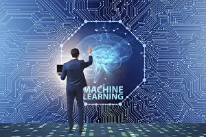 Artificial Intelligence Image Imprime: Machine learning concept as modern technology