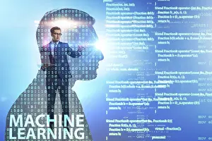 Artificial Intelligence Image Imprime: Machine learning concept as modern technology