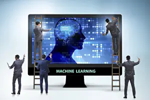 Machine Learning Concept Imprime: Machine learning concept as modern technology