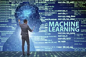 Modern Technology Symbol Imprime: Machine learning concept as modern technology