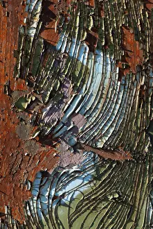 Colourful Rust Patterns Imprime: Macro, surface structure, colour, rust