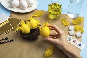 Chick From Eggs Tutorial Imprime: How to make a chick from eggs for Easter decor