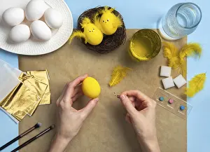 Easter Chick Decoration Imprime: How to make a chick from eggs for Easter decor