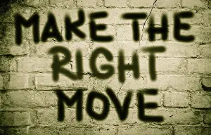 Decision Making Symbol Imprime: Make The Right Move Concept