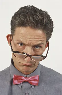 Colorful Portrait Photo Imprime: Man pulling faces