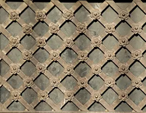 Deserted Metal Background Imprime: Metal surface as a background texture pattern