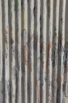 Deserted Metal Background Imprime: Metal surface as a background texture pattern