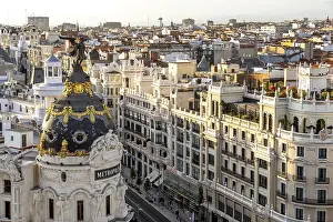 Madrid Cityscape Imprime: Metropolis House, Edificio Metropolis