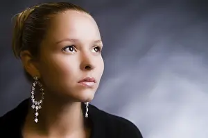 Female Model Studio Shot Imprime: Model looking forward