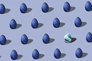 Traditional Easter Symbols Imprime: Modern Colorful Easter egg pattern made