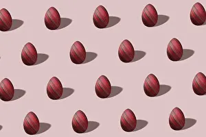 Minimal Easter Concept Imprime: Modern Colorful Easter egg pattern made