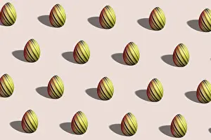 Symbolic Easter Picture Imprime: Modern Colorful Easter egg pattern made