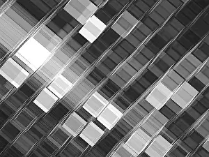 Arte Digital Imprime: Tecnología de fondo en monocromo - imagen generada por computadora abstracta.