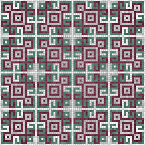 Marble Floor Pattern Imprime: Mosaic tiles background, seamless vector pattern
