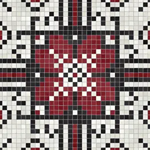 Marble Floor Pattern Imprime: Mosaic tiles background, seamless vector pattern