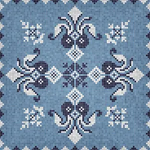 Seamless Vector Pattern Imprime: Mosaic tiles background, seamless vector pattern