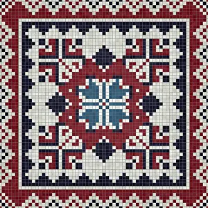 Decorative Tile Patterns Imprime: Mosaic tiles background, seamless vector pattern