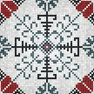 Seamless Vector Pattern Imprime: Mosaic tiles background, seamless vector pattern