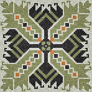 Abstract Mosaic Pattern Imprime: Mosaic tiles background, seamless vector pattern
